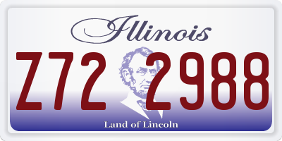IL license plate Z722988