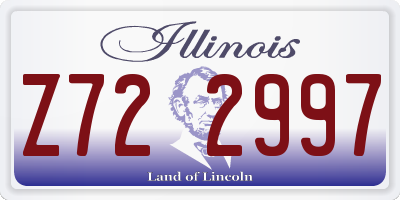 IL license plate Z722997