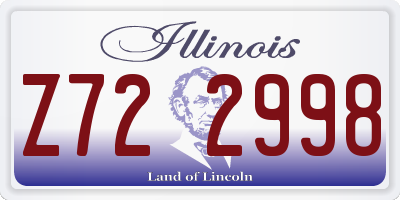 IL license plate Z722998