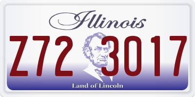 IL license plate Z723017