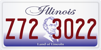 IL license plate Z723022