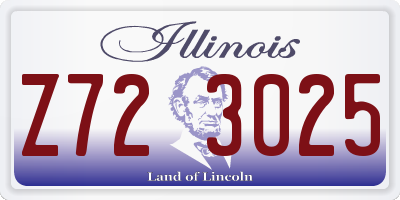 IL license plate Z723025