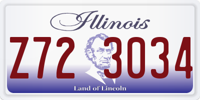 IL license plate Z723034