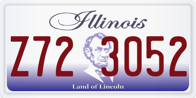 IL license plate Z723052