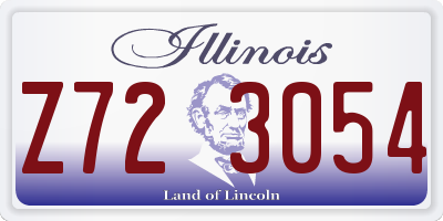 IL license plate Z723054