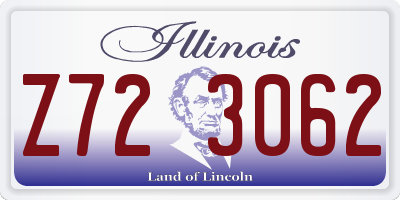IL license plate Z723062