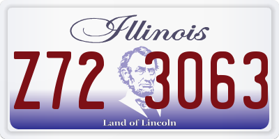 IL license plate Z723063