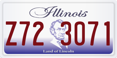 IL license plate Z723071