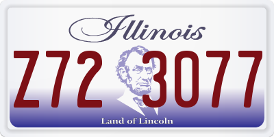IL license plate Z723077