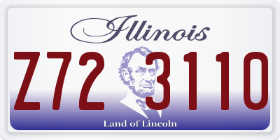 IL license plate Z723110