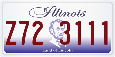 IL license plate Z723111
