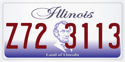 IL license plate Z723113