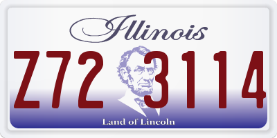 IL license plate Z723114