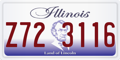 IL license plate Z723116