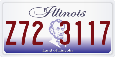 IL license plate Z723117