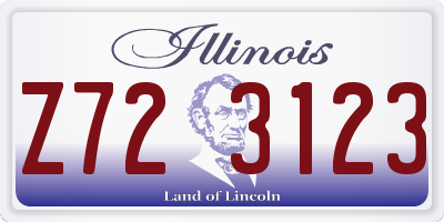 IL license plate Z723123