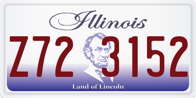 IL license plate Z723152