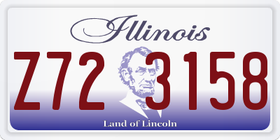 IL license plate Z723158