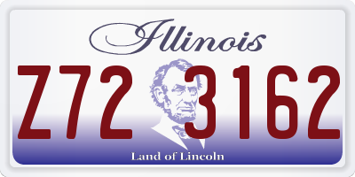 IL license plate Z723162