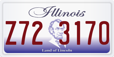 IL license plate Z723170