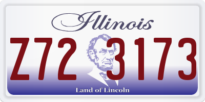 IL license plate Z723173