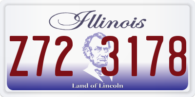 IL license plate Z723178