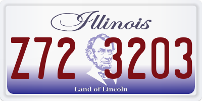 IL license plate Z723203