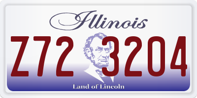 IL license plate Z723204