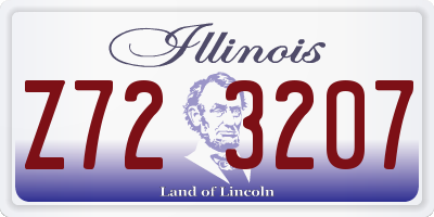 IL license plate Z723207