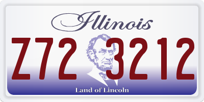 IL license plate Z723212