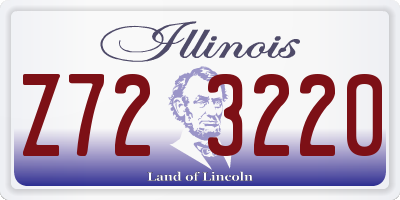 IL license plate Z723220