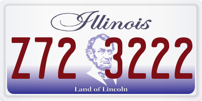 IL license plate Z723222