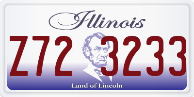 IL license plate Z723233