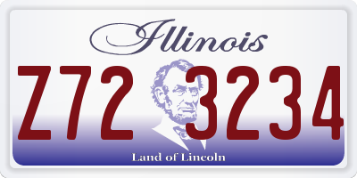 IL license plate Z723234