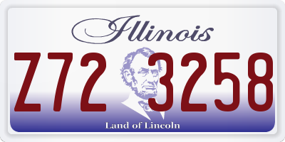 IL license plate Z723258