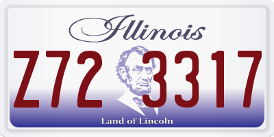 IL license plate Z723317