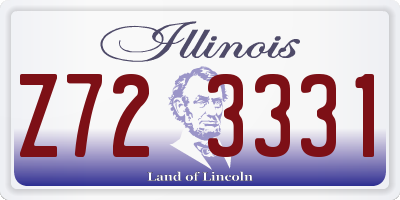 IL license plate Z723331