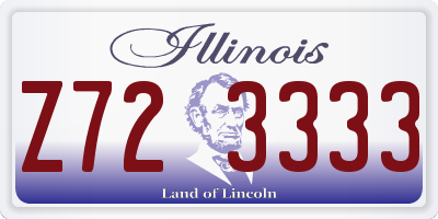 IL license plate Z723333