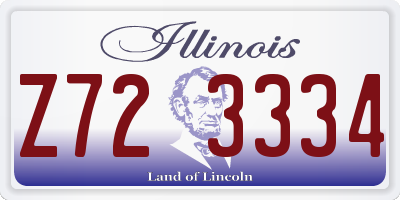 IL license plate Z723334