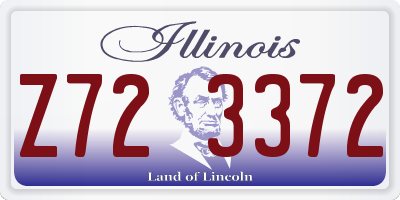 IL license plate Z723372