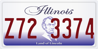 IL license plate Z723374