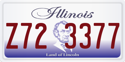 IL license plate Z723377