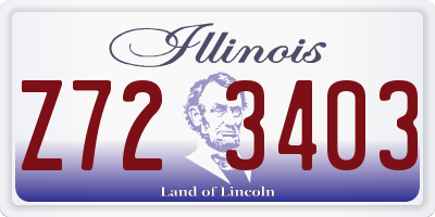 IL license plate Z723403