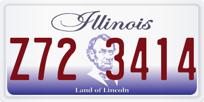 IL license plate Z723414