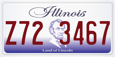 IL license plate Z723467