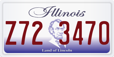 IL license plate Z723470