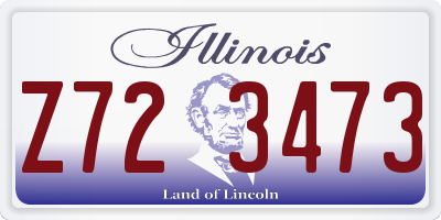 IL license plate Z723473