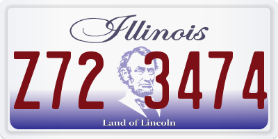 IL license plate Z723474