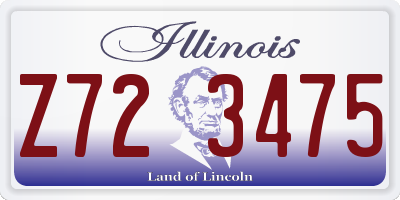 IL license plate Z723475