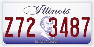 IL license plate Z723487